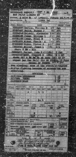 Company I, 116th Infantry morning report, July 20, 1944